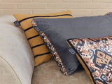 KAAT Amsterdam Julan Anthracite Velvet Oblong Filled Cushion 40cm x 60cm V442-HIN-CUSHION-JULAN-ANTHRACITE-RE