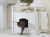 Jasper 2 Cat Litter Cabinet, White V568-GMW-650-W