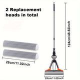 Sponge Mop Super Absorbent with 2 Mop Heads V728-LP601099528936115