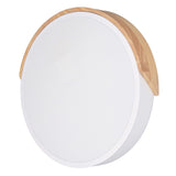 LED Flush Mount Ceiling Light 2000LM 3000K 4000K 6000K Dimmable Round Wood LED Ceiling Light with V1294-YM0901-3119240132511