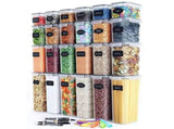 24-Pack Airtight Storage Containers for Organized Pantry, Transparent with Labels V1237-ZY-506-0023