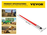 Hay Spear 32" Bale Spear 1350 lbs Capacity, Bale Spike Quick Attach Square Hay Bale Spears 1.4" V952-CM36X810-1350HS01V0