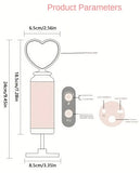 Pink Heart Microphone Set, Cardioid Noise Reduction, Real-time Monitoring One-Touch Mute, Handheld V1232-DRHT-002