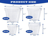 36 Pack 4/5/6/7 Inch Clear Nursery Pots for Plants, Plant Pots with Drainage Holes, Transparent V1258-DP02-C-156