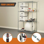 Modular Wire Storage Shelf 1200 x 600 x 1800mm Steel Shelving V63-841321