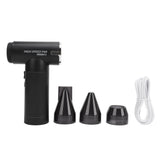 Electric Air Duster Cordless 3 Gear Adjustable Jet Dry Blower Turbo Fan with 3 Replaceable Nozzles V1294-YM0901-3111240128812