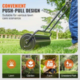 Lawn Roller, 17 Gallon 36 Inch Sand/Water Filled Yard Roller, Steel Sod Roller with Easy-turn Plug V952-TSCPGL17JL36QEQZ0V0
