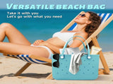 Waterproof Hexagon Mesh Beach Bag Large Capacity Travel Storage Tote for Swimwear Towel Sunglasses V1258-BAG-HS04-L-LKB