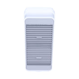 Double Fan Blade Rotating Fan USB Charging Desktop Electric Fan for Office Home DormitoryWhite V1294-YM0721-3113210053112