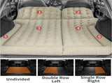 Beige Large Inflatable Universal Car Air Mattress with 2 Pillows, Pump and Storage Bag - Dual Zone V888-ELOSUNG55146-3