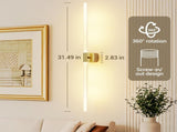 Gold Battery Operated Wall Sconce Set of 2, Rechargeable Wireless Wall Lights with Remote and Touch, V1171-CB-BOM001620