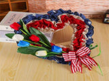Gorgeous Heart Shaped Wreath, Holiday Decor Prop, Exquisite Crafted Door Hanging Ornament, Perfect V1192-AZ-W-24346