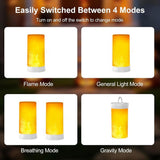 LED Flame Light with Remote & Timer, USB Rechargeable Outdoor Flame Lamp, 4 Modes Waterproof V1366-AZ2-W-18260