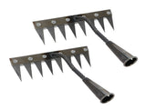 2PCS Weeding Rake Manganese Steel 8 Teeth Hand Weeder Weed Puller Tool for Gardening Cultivating V1294-YM0901-3111250159611