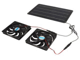 20W Solar Panel Fan Kit Heat Dissipation Ventilation Solar Powered Dual Fan with Switch for Chicken V1294-YM0710-3113230282611