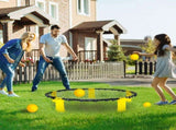 Portable Outdoor Spikeball Roundnet Game Set Team Beach Ball Game Bouncer Toy with Carrying Bag Net V985-ROUNDNETGAMESSET