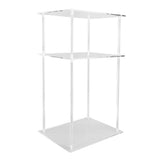 3 Tier Small Acrylic Side Table Clear Small Nightstand Bedside Table for Home Living Room Bedroom V1294-YM0901-3116240026911