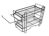 Toilet Storage Shelves Iron Wall Mounted 2 Layers Foldable Grid Home Decoration with Hooks for V1294-YM0716-3112220053012
