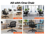 Artiss Mesh Office Chair Computer Gaming Desk Chairs Work Study Mid Back OCHAIR-L-2013-BK