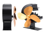 Wood Stove 4 Blades Fireplace Heat Powered Fast Warm Circulation Moon Star Pattern Termal V1294-YM0706-3114230120212