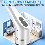 Black 9 piece replaceable cleaning brush heads Electric Spin Scrubber with Extendable Handle V888-ELOSUNG53377