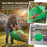 215*80cm Leaf Collector,Extra Large Portable Pop Up Leaf Bags, Foldable Leaf Pick Up Tools, Reusable V1107-119-28850-GRN2