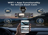 Cam Front and Rear Car 2K Dash Cam 5 Channel 360&deg View Car Camera with Night Sight WDR Parking Mode V1369-AZ3-W-16134