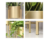 SOGA 2X 30CM Gold Metal Plant Stand with Flower Pot Holder Corner Shelving Rack Indoor Display FPOTH32GLDX2