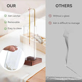 2 Pack Incense Holder for Sticks, Insence-Stick Holder Ash Catcher with Removable Glass Anti-Ash V1192-AZ-W-2494