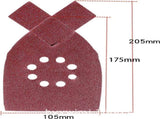 50 pieces - sandpaper - P40/60/80/100/120 grit - grit sandpaper for multi-sander - For wood and V1188-NK-BOL-354