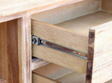 Buffet Sideboard in Oak Colour Constructed with Solid Acacia Wooden Frame Storage Cabinet with V43-BFT-NOW-OAK