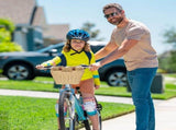 Kids Bike Basket, Wicker Look Handlebar Front Basket for Girls Bicycle, 25x18x15cm V1237-ZY-924-071