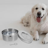 Stainless Steel Slow Feeder Water Bowl for Dogs, Floating Design for Pet Hydration and Controlled V1366-AZ2-W-22378