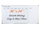 Magnetic Whiteboard Dry Erase Board 36" x 24" Wall Mounted for Office V952-BBYCXG3624ABS1776V0