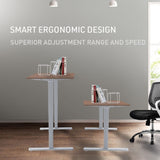 Fortia Sit To Stand Up Standing Desk, 140x60cm, 72-118cm Electric Height Adjustable, 70kg Load, V219-ADKSSTFOWLSV4A