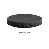 Round Pool Cover 8ft - Waterproof Outdoor Swimming Pool Cover for Inflatable Pool Spa Hot Tub V1366-AZ2-W-11915