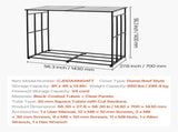 Firewood Rack with Sloped Roof, 143cm Outdoor Firewood Holder, 1/4 Cord Log Storage Shed, 299kg Max V952-HWDCJ4FT20MMZB5Q6001V0