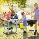 VEVOR Stainless Steel Work Table with Wheels 24 x 30 Prep Table with casters Heavy Duty Work Table V952-SYGZT30X24INDJL01V0