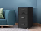 Levede 4 Drawer Office Drawers Cabinet Black HO0402-BK