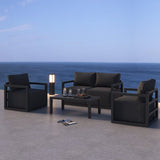 Alfresco Serenity Outdoor Lounge Set White V264-OTF-543A-WHE-5PC