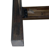 Bed Frame King Size in Solid Wood Veneered Acacia Bedroom Timber Slat in Chocolate V43-BED-NOWKCH