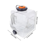 Outdoor Camping Water Carrier with Leakproof Tap Spigot, PC Material for Hiking, Travel, and V1369-AZ3-W-13183