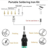 4 in 1 Portable Iron Kit, Portable Gas Iron Pen, Cordless Butane V1366-AZ2-W-11390