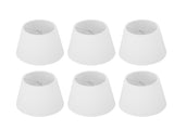6Pcs White Fabric Lampshade Kit Modern Minimalist Lampshade for Candelabra Floor Table Chandelier V1294-YM0715-3119220085511