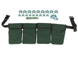 Gardening Tools Set Green Waist Bag Plant Support Clips Adjustable Cable Ties Kit V1294-YM0721-3111210041311