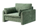 Green Accent Chair, Modern Upholstered Accent Chair with Armrests, Cloth Arm Chairs with Thick V952-BYZSYFXBY323H7UPQ001V0