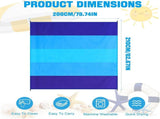Waterproof Sand-Free Beach Mat, Foldable Outdoor Picnic Camping Blanket with Fixing Pegs, Carabiner V1237-ZY-917-036