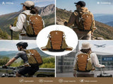 Lightweight Hiking Backpack 20L Brown - Ultralight Oxford Cloth Daypack with Breathable Mesh Back, V888-ELOSUNG57058-2