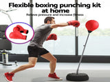 Everfit Adult Punching Bag Stand 150cm Adjustable Freestanding with Gloves and Pump BOXING-A-150-RD