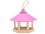 Wooden Bird Feeder Hanging Hexagonal House Shape Pet Bird Feeder Garden Decoration V1294-YM0901-3111210122411